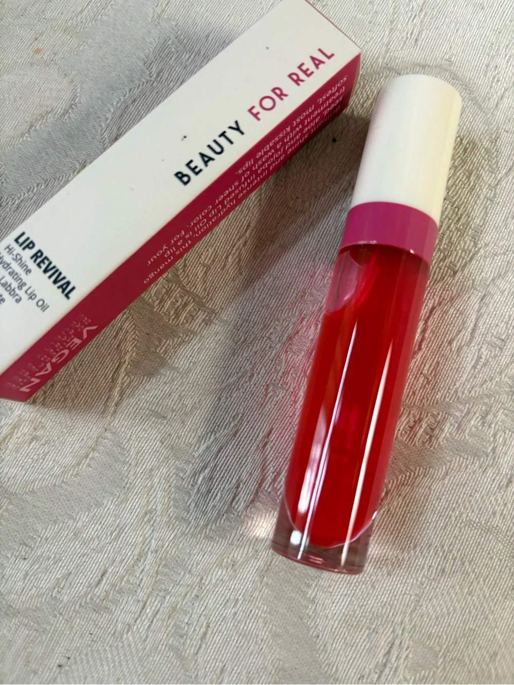 Beauty for Real Lip Revival High Shine Lip Oil Lipgloss Strawberry Fields BNIB